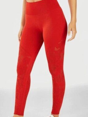 Women’s Red Camo Mesh High Waisted Sculptknit Leggings